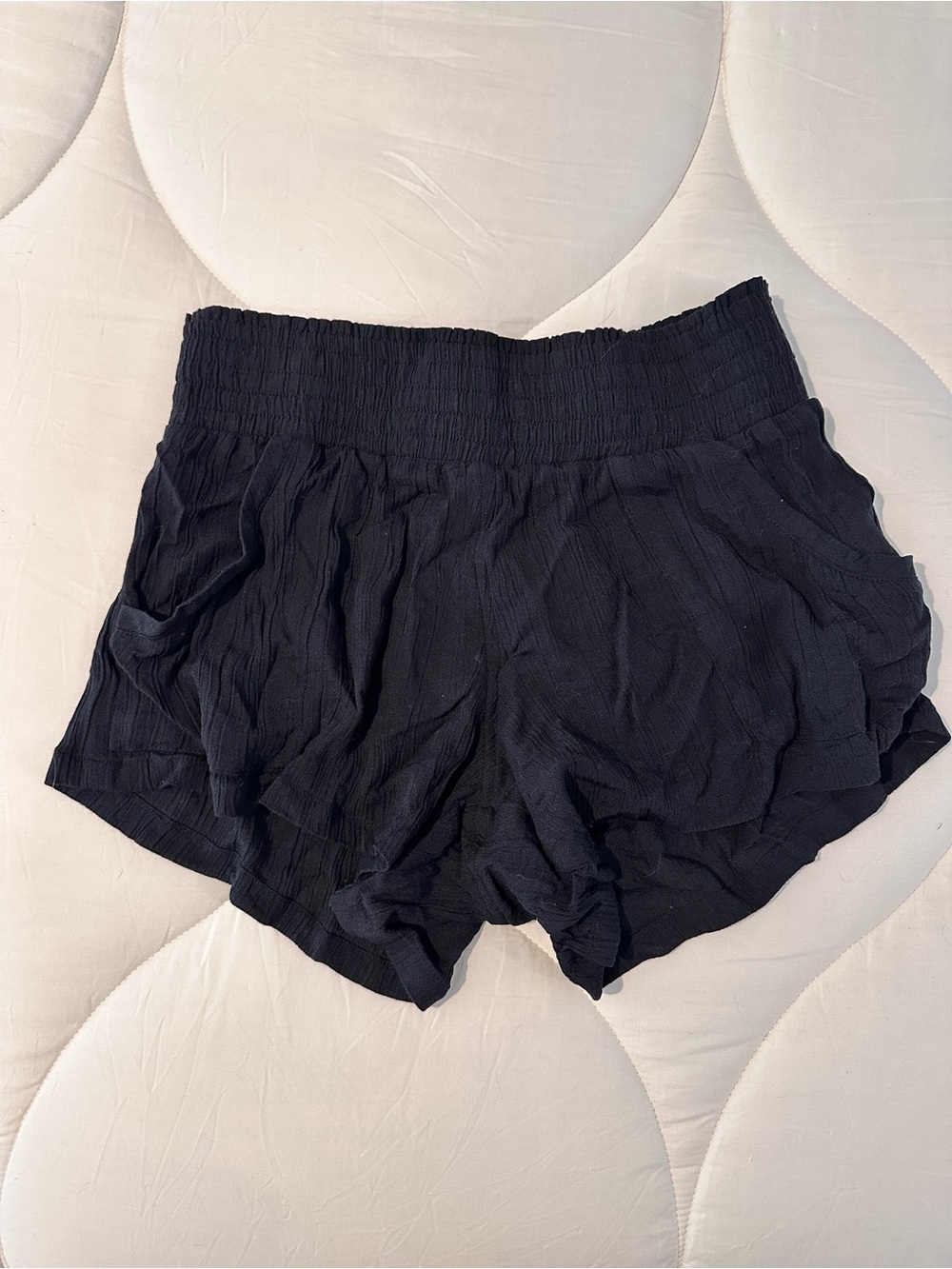 Prana Women’s Smocked Waist Black Lounge Shorts
